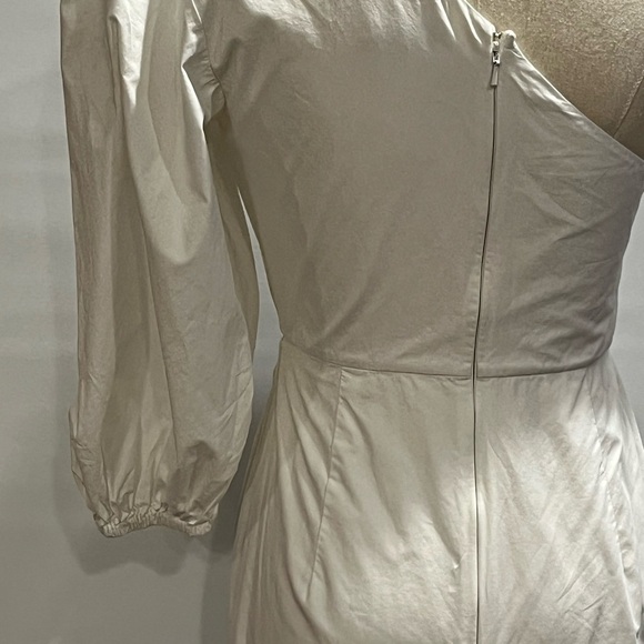 Sau Lee Jolene One Shoulder Cutout Ruched Asymmetrical Poplin Dress Sz XXS - Picture 9 of 15